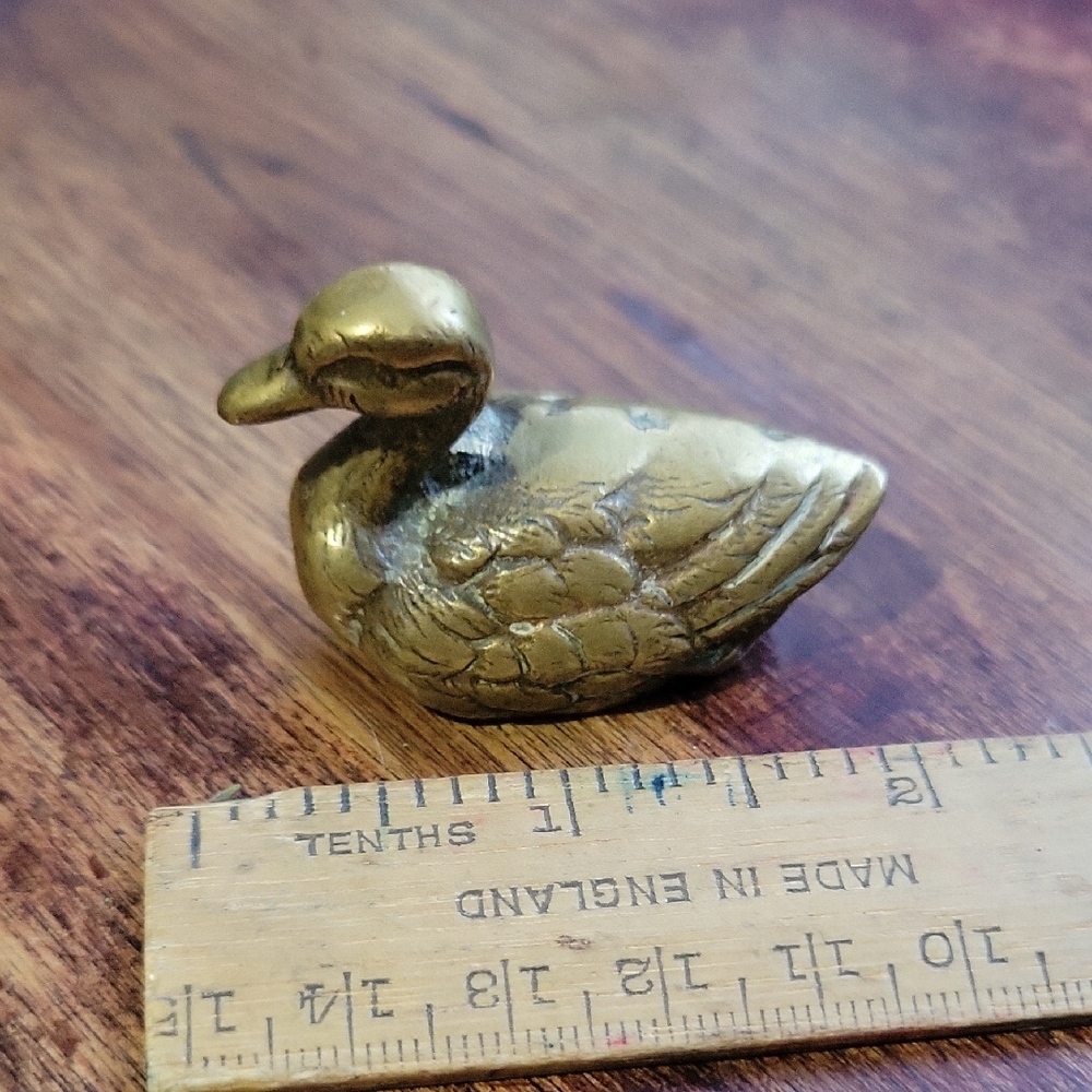 Vintage Brass Duck Figurine for Bird Enthusiasts